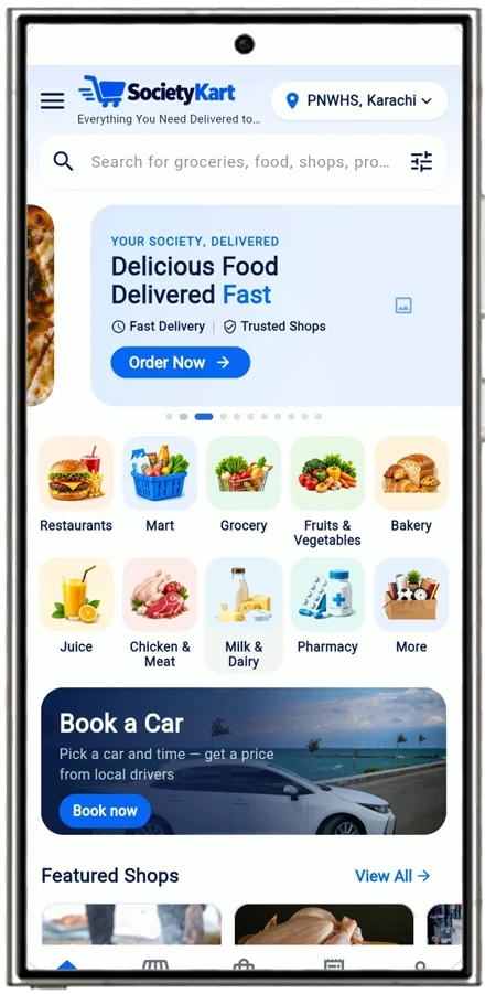 Home screen on a Samsung Galaxy phone